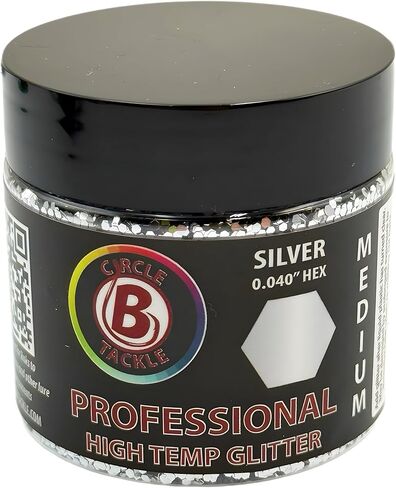 6 Pack of Premium Small .015 High Temp Hex Glitter for Soft Plastic Bait Making - 2 oz. Bottle High Heat Resistant Lure Glitter in Saudi Arabia
