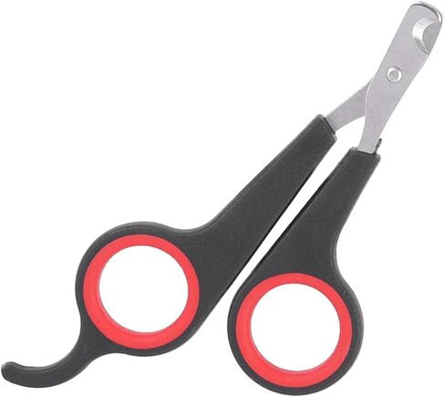 Dioche Pet Bird Nail Scissors Clipper Stainless Steel Grooming Tool for Small Animals Black and Red 11.7x6x0.5cm in Saudi Arabia