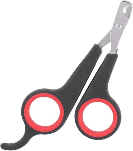 Dioche Pet Bird Nail Scissors Clipper Stainless Steel Grooming Tool for Small Animals Black and Red 11.7x6x0.5cm in Saudi Arabia