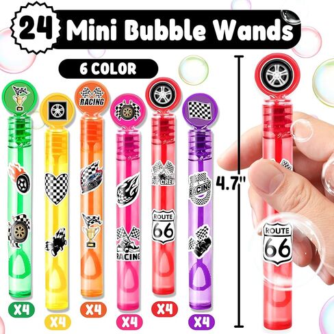 Checkered Flag Party Favors for Kids – 24PCS Racing-Themed Mini Bubble Wands, Great for Birthday Supplies, Pinata Fillers, Goodie Bags & Classroom Rewards in Saudi Arabia