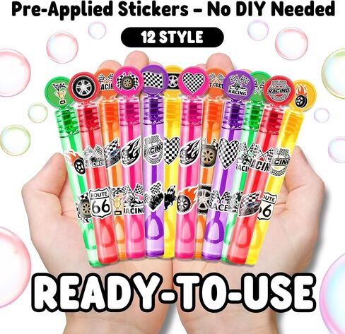 Checkered Flag Party Favors for Kids – 24PCS Racing-Themed Mini Bubble Wands, Great for Birthday Supplies, Pinata Fillers, Goodie Bags & Classroom Rewards in Saudi Arabia