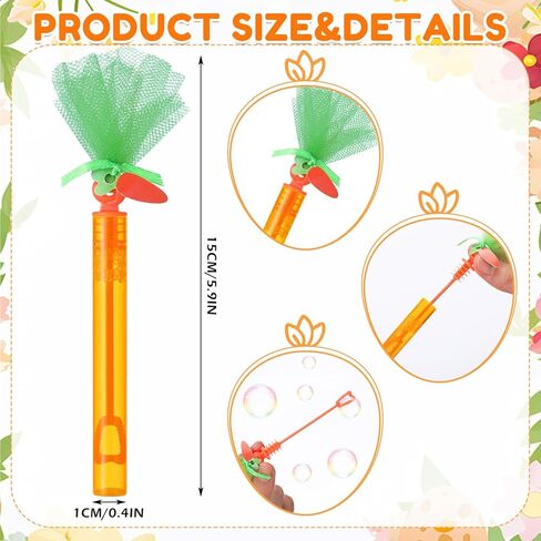 Jenaai 24 Pcs Easter Mini Carrot Bubble Wands Easter Egg Fillers Basket Stuffers Bubbles Bulk for Prizes Goodie Bag Stuffers Party Favors Outdoor(Dreamy) in Saudi Arabia