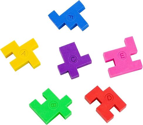 ممحاة مكعبة الألغاز الملونة من شركة Dreidel، ممحاة أقلام رصاص مصغرة، لوازم مدرسية، هدايا حفلات تحفيز العقل (12 قطعة) in Kuwait