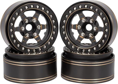 1.9 Beadlock Wheels,4pcs 958g Brass Heavy Wheel Rims for 1/10 RC Crawler TRX4 TRX6 Capra SCX10 D90 VS4-10 Gen8 CC01 Upgrades Accessories in Saudi Arabia