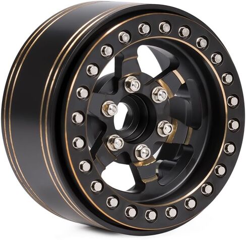 1.9 Beadlock Wheels,4pcs 958g Brass Heavy Wheel Rims for 1/10 RC Crawler TRX4 TRX6 Capra SCX10 D90 VS4-10 Gen8 CC01 Upgrades Accessories in Saudi Arabia
