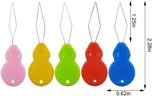 5Pcs Needle Threaders, Gourd Shaped Plastic Wire Loop DIY Needle Threader Hand Machine Sewing Tool for Sewing Crafting for Needle Work, Sewing Machine, Embroidery, Cross-Stitch, 5 Colors in Saudi Arabia