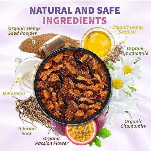 الميلاتونين المهدئ للكلاب، 200 مضغ للحيوانات الأليفة، علاج مهدئ للمساعدة في النوم، حبوب النوم، لدغات الميلاتونين الجرو، تدعم التوتر، وتخفيف القلق، والفصل بين الكلاب الصغيرة والكبيرة (نكهة الدجاج) in Kuwait