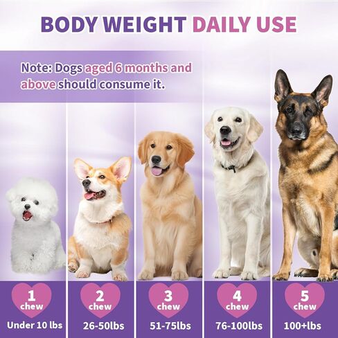 الميلاتونين المهدئ للكلاب، 200 مضغ للحيوانات الأليفة، علاج مهدئ للمساعدة في النوم، حبوب النوم، لدغات الميلاتونين الجرو، تدعم التوتر، وتخفيف القلق، والفصل بين الكلاب الصغيرة والكبيرة (نكهة الدجاج) in Kuwait