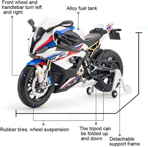 1:9 Racing Motorcycle Car Model for BMW S1000RR Adult Die Cast Collection Decoration Gift in Saudi Arabia
