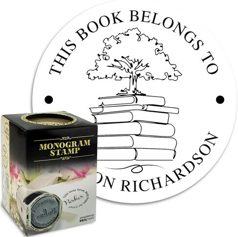 Custom Wood Library Hand Stamp - Style 072 - Great for Customizing Books, Ex Libris, Personalized Journals and More. in Saudi Arabia