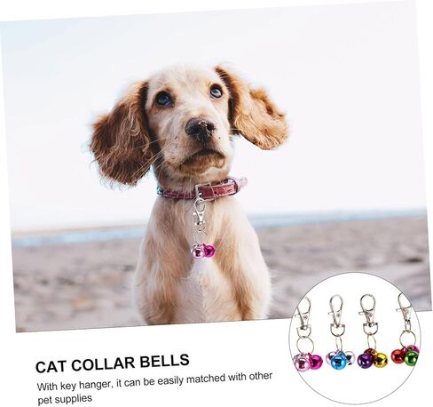 Didiseaon 4pcs Cat Collar Bells Copper Pet Pendant Bells for Cats and Dogs Eco-Friendly Easy to Wear Design for Tracking Pets Keychain Accessories in Saudi Arabia