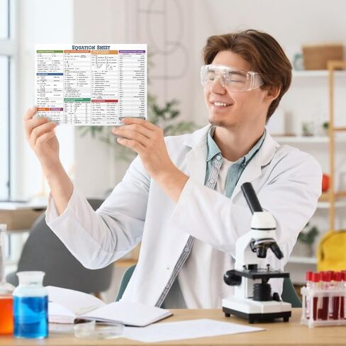 8 x11" Periodic Table of Elements Chart Plastic LAMINATED, Chemistry Reference Poster, Equation Sheet, Periodic Trends Cheat Sheet, Study Guide, Classroom Highschool College Science Chemistry, Back to School in Saudi Arabia