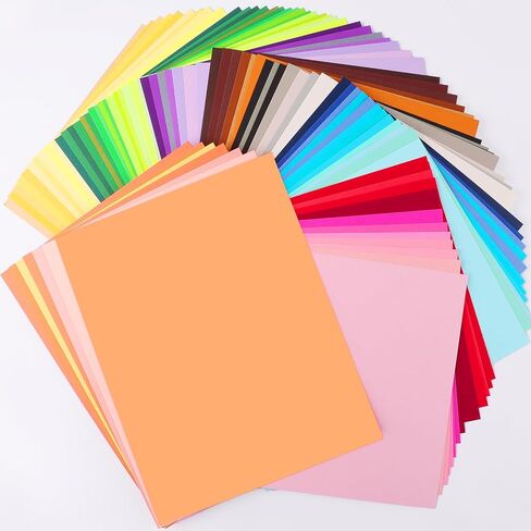400 Sheets 8.5" X 11" Colored Cardstock, 80 Assorted Colors 180 GSM/65 LB Construction Paper Card Stock Printer Paper for Printing, Card Making, DIY Crafts, Kids School Supplies,Party Decorations in Saudi Arabia