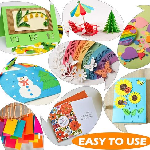 400 Sheets 8.5" X 11" Colored Cardstock, 80 Assorted Colors 180 GSM/65 LB Construction Paper Card Stock Printer Paper for Printing, Card Making, DIY Crafts, Kids School Supplies,Party Decorations in Saudi Arabia