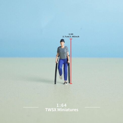 Rehabilitation in Park,1:64 Scale, 1PC,Miniature Models, Suitable for DIY Landscapes, Creative Scenes, Matching and Macro Photography (A Woman with a Cane) in Saudi Arabia