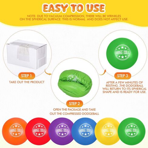 Jerify Foam Dodgeball Set 5 Inch Soft Skin Playground Dodgeballs Bulk, Low Density Foam for Non Sting Dodgeball Sports Equipment for Kids and Adults in Saudi Arabia