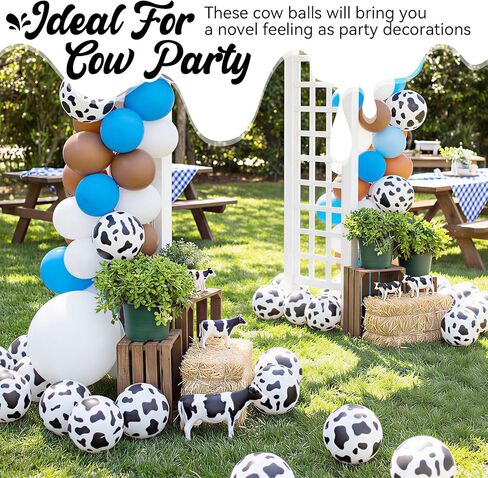 Hungdao 6 Pcs Cartoon Cow Inflatable Bouncy Balls 9 Inch Playground Beach Ball Cow Print Mini Dodgeball Kickball for Beach Pool Party Games Outdoor Indoor Birthday Party Favors in Saudi Arabia