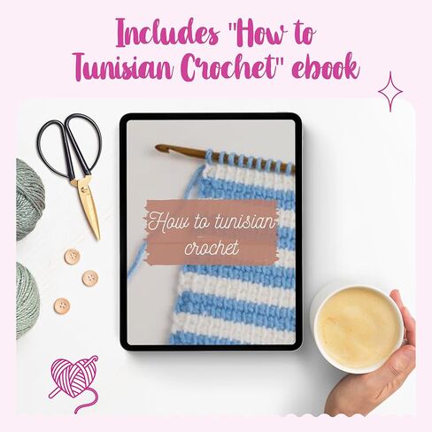 مجموعة خطافات كروشيه أفغانية تونسية مزدوجة الأطراف من KnitPal - خطافات كروشيه تونسية - بطول 14 بوصة (35 سم) 5 مقاسات أمريكية: G/4mm، 7/4.5mm، H/5mm، I/5.5mm، J/6mm in Kuwait