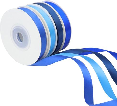 4 Rolls White&Black&Red&Wine Solid Satin Ribbon for Gift Wrapping Christmas Crafts,3/8" X 10 Yard Each Total 40 Yds Per Package in Saudi Arabia