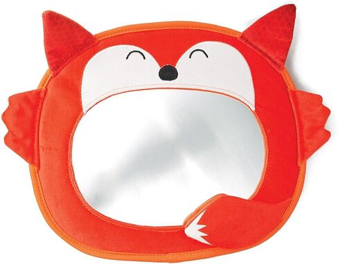 Diono Easy View Fox Character, Baby Car Mirror, Safety Car Seat Mirror for Rear Facing Infant, Fully Adjustable, Wide Crystal Clear View, Shatterproof, Crash Tested in Saudi Arabia