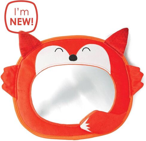 Diono Easy View Fox Character, Baby Car Mirror, Safety Car Seat Mirror for Rear Facing Infant, Fully Adjustable, Wide Crystal Clear View, Shatterproof, Crash Tested in Saudi Arabia
