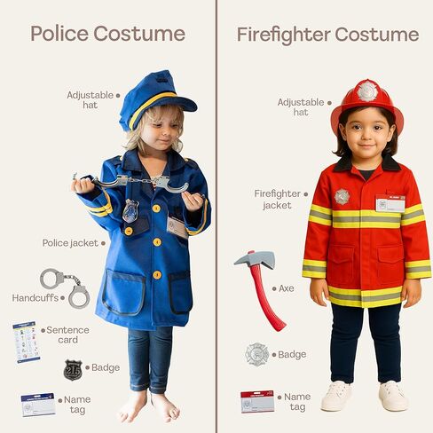 PATHFINDER PANDAS 5-1 Kids Dress Up Clothes & Pretend Play Costumes for Ages 3-7 - Cute Role Play Dress Up Costumes for Boys & Girls with Matching Accessories & Storage Trunk in Saudi Arabia