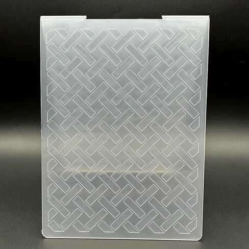 3D Plastic Embossing Folder Template Interlaced Pattern Texture A6 Size for Card Making DIY Scrapbooking Paper Crafting Handmade Crafts Scrapbooking Arts Supplies Scrapbook Decor in Saudi Arabia