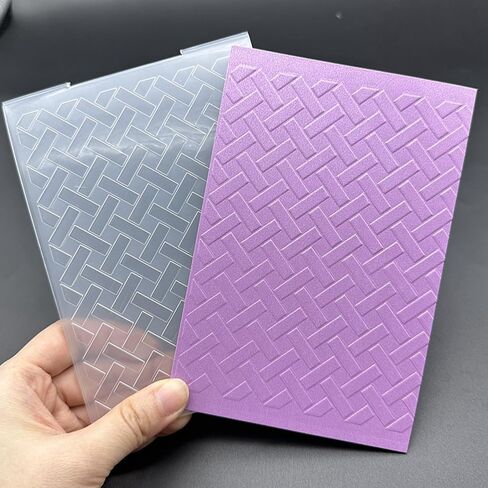 3D Plastic Embossing Folder Template Interlaced Pattern Texture A6 Size for Card Making DIY Scrapbooking Paper Crafting Handmade Crafts Scrapbooking Arts Supplies Scrapbook Decor in Saudi Arabia