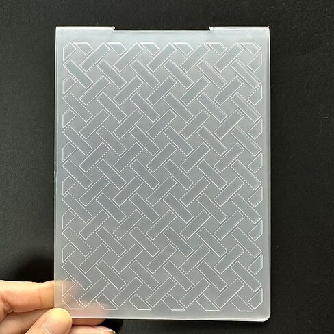 3D Plastic Embossing Folder Template Interlaced Pattern Texture A6 Size for Card Making DIY Scrapbooking Paper Crafting Handmade Crafts Scrapbooking Arts Supplies Scrapbook Decor in Saudi Arabia