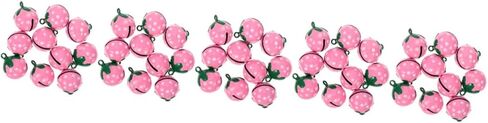 20 pcs Cartoon Accessories Bells Strawberry Charms Pendants Supplies Pet Shaped Necklace Collar in Saudi Arabia