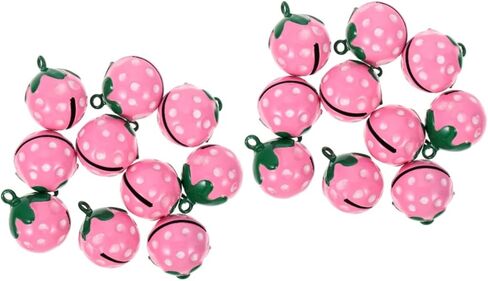 20 pcs Cartoon Accessories Bells Strawberry Charms Pendants Supplies Pet Shaped Necklace Collar in Saudi Arabia
