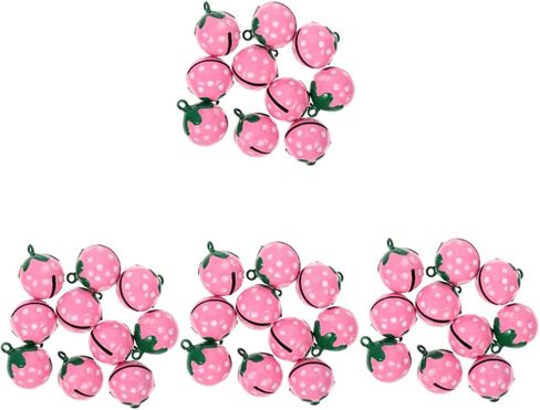 20 pcs Cartoon Accessories Bells Strawberry Charms Pendants Supplies Pet Shaped Necklace Collar in Saudi Arabia