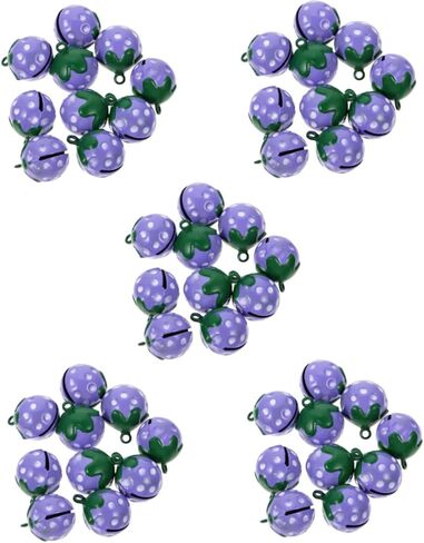 20 pcs Cartoon Accessories Bells Strawberry Charms Pendants Supplies Pet Shaped Necklace Collar in Saudi Arabia