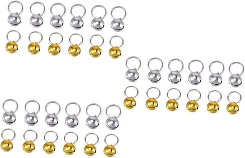 24 pcs Golden+silver Dog Collars Jingle Crafts Mm Accessories Craft Loose Beads with Cat Collar in Saudi Arabia
