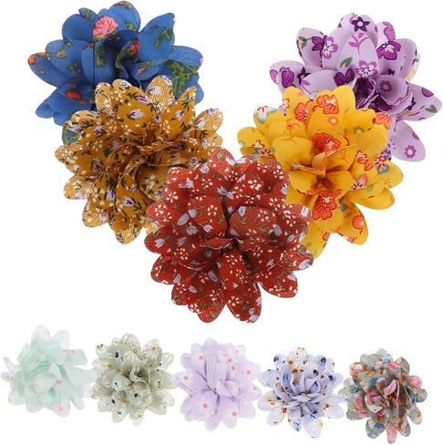 DOITOOL 40pcs Pet Flower Bow Tie Collar Charms for Dogs and Cats Lightweight Floral Accessories for Pet Grooming for Birthdays Christmas and Special Occasions in Saudi Arabia
