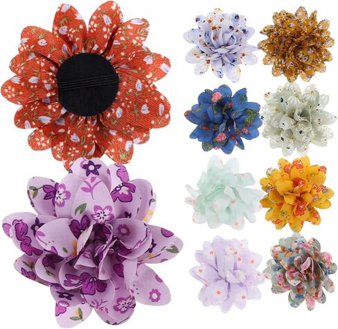 DOITOOL 40pcs Pet Flower Bow Tie Collar Charms for Dogs and Cats Lightweight Floral Accessories for Pet Grooming for Birthdays Christmas and Special Occasions in Saudi Arabia