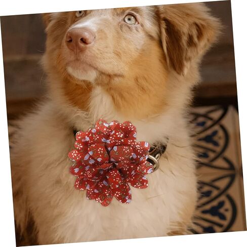 DOITOOL 40pcs Pet Flower Bow Tie Collar Charms for Dogs and Cats Lightweight Floral Accessories for Pet Grooming for Birthdays Christmas and Special Occasions in Saudi Arabia