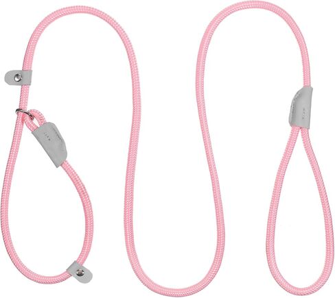 4.9 FT Dog Training Leash, Nylon Durable Slip Lead for Small, Medium Dogs, No Pull Rope Leash with Reflective Stitching and Adjustable Stopper, Comfortable Pet Training Rope Loop Leashes (Pink) in Saudi Arabia