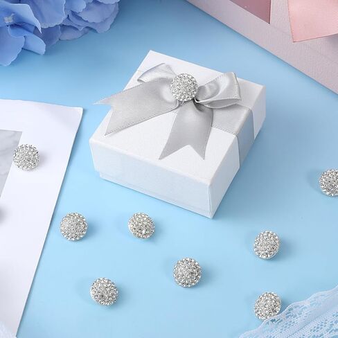 10 قطع من أزرار حجر الراين، خياطة كريستالية على الأزرار، أزرار أحجار الراين الفضية للملابس، خياطة ملابس الزفاف، مستلزمات تزيين الحرف اليدوية in Kuwait