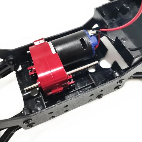 370 Motor Gearbox with 4mm Connector for RC Accessories MN99S, Red in Saudi Arabia