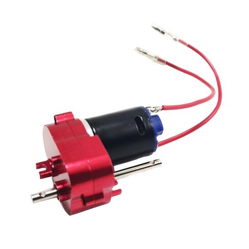 370 Motor Gearbox with 4mm Connector for RC Accessories MN99S, Red in Saudi Arabia