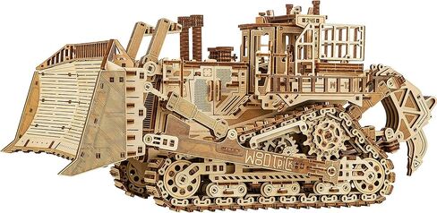 Wood Trick Terrain Titan - Rides up to 10ft - 19x11″ - Moving Blade & Rear Hook - 3D Wooden Puzzles for Adults to Build - Engineering DIY Models for Adults to Build in Saudi Arabia