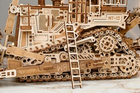 Wood Trick Terrain Titan - Rides up to 10ft - 19x11″ - Moving Blade & Rear Hook - 3D Wooden Puzzles for Adults to Build - Engineering DIY Models for Adults to Build in Saudi Arabia
