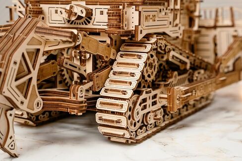 Wood Trick Terrain Titan - Rides up to 10ft - 19x11″ - Moving Blade & Rear Hook - 3D Wooden Puzzles for Adults to Build - Engineering DIY Models for Adults to Build in Saudi Arabia
