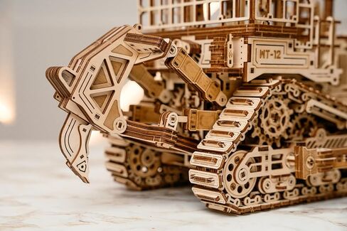 Wood Trick Terrain Titan - Rides up to 10ft - 19x11″ - Moving Blade & Rear Hook - 3D Wooden Puzzles for Adults to Build - Engineering DIY Models for Adults to Build in Saudi Arabia