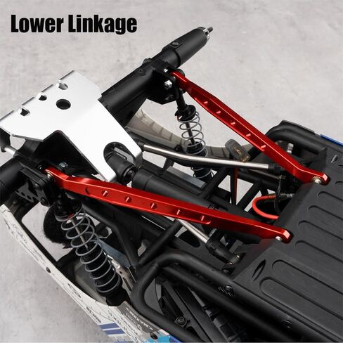 MOHERO Aluminum Linkage Rod Arm Set Upper and Lower Suspension Links Set of 8 for 1/10 Axial Wraith RC Truck (Red) in Saudi Arabia