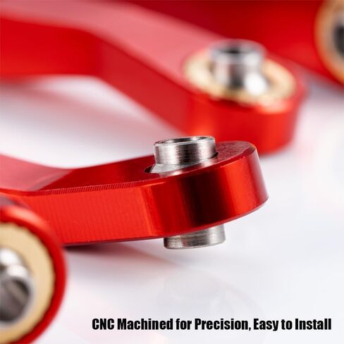 MOHERO Aluminum Linkage Rod Arm Set Upper and Lower Suspension Links Set of 8 for 1/10 Axial Wraith RC Truck (Red) in Saudi Arabia