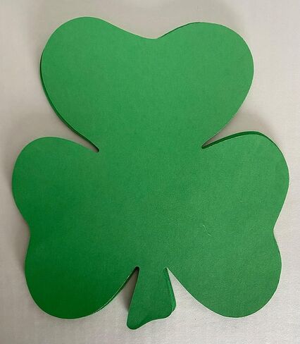 SHAPES ETC. 15 Pcs Shamrock Single Color Super Cut-Outs 8in x 9in Size Spring St. Patrick's Day Irish Classroom Decorations Bulletin Board Decor Kids’ School Craft Projects Teacher Supplies USA Made in Saudi Arabia