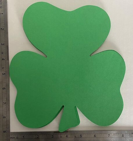 SHAPES ETC. 15 Pcs Shamrock Single Color Super Cut-Outs 8in x 9in Size Spring St. Patrick's Day Irish Classroom Decorations Bulletin Board Decor Kids’ School Craft Projects Teacher Supplies USA Made in Saudi Arabia