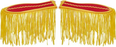Tassel Shoulder Epaulettes Gold Fringe Shoulders Pads with Pins Shoulder Epaulettes Tassel Fringe Pads Punk Fringes Epaulet for Jacket Suit Uniform Stage Dress Medal Accessories in Saudi Arabia